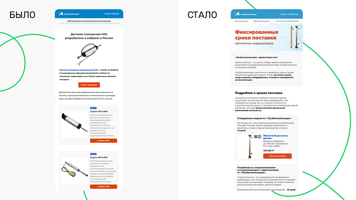 Продуктовая рассылка Продуктовая рассылка
